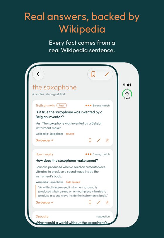 iPhone Duo folded. Every fact comes from a real Wikipedia sentence