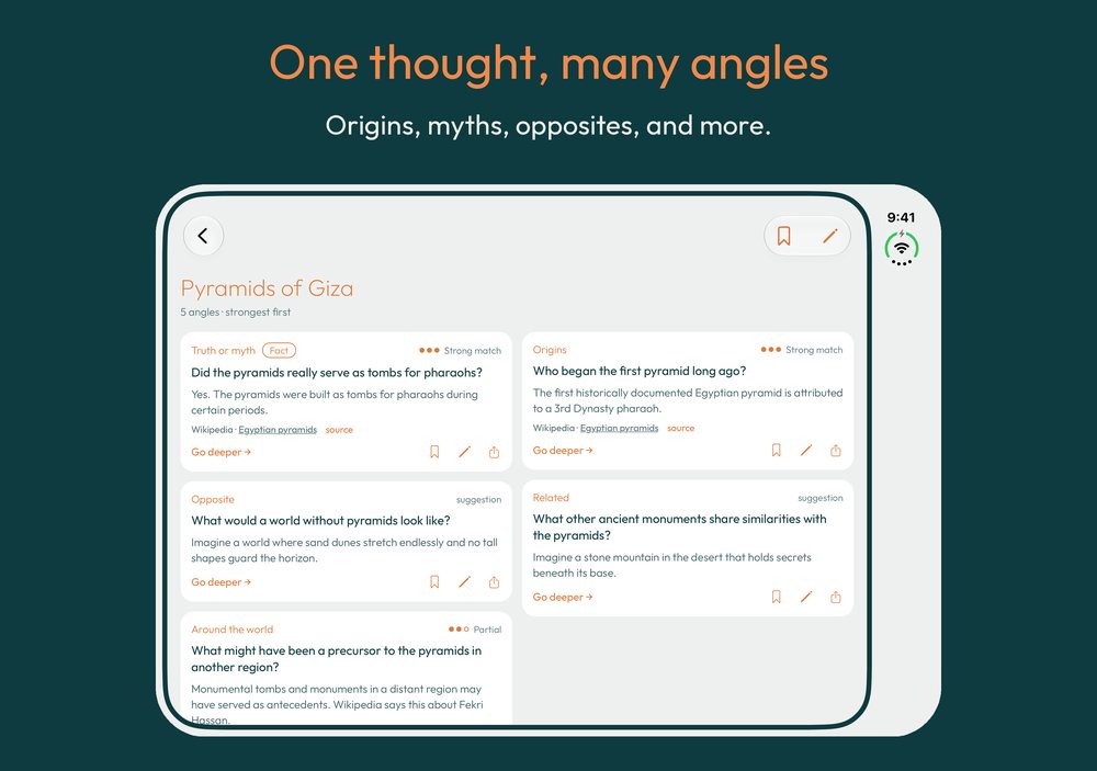 iPhone Duo unfolded. One thought, many angles, in two columns